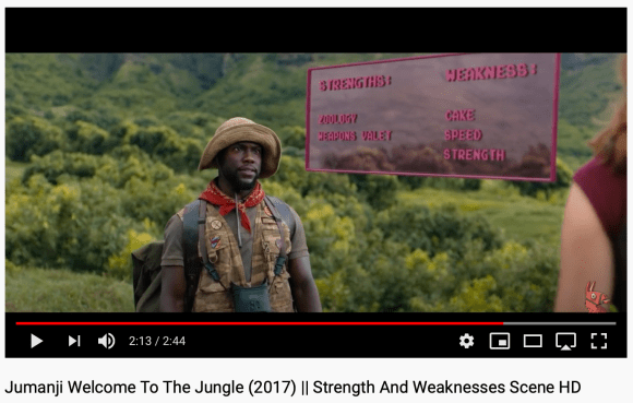 Jumanji-Strength my weakness?